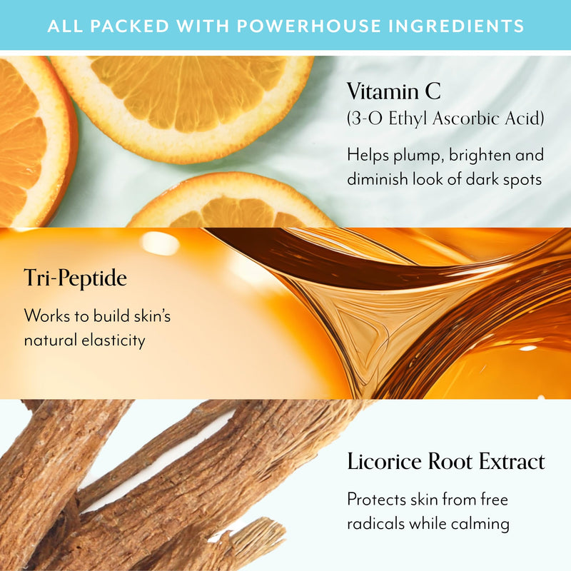 Bliss Glow Getter Vitamin C Brightening Skincare Kit - 3 Pc - Clean & Vegan Bright Idea Total Glow Kit