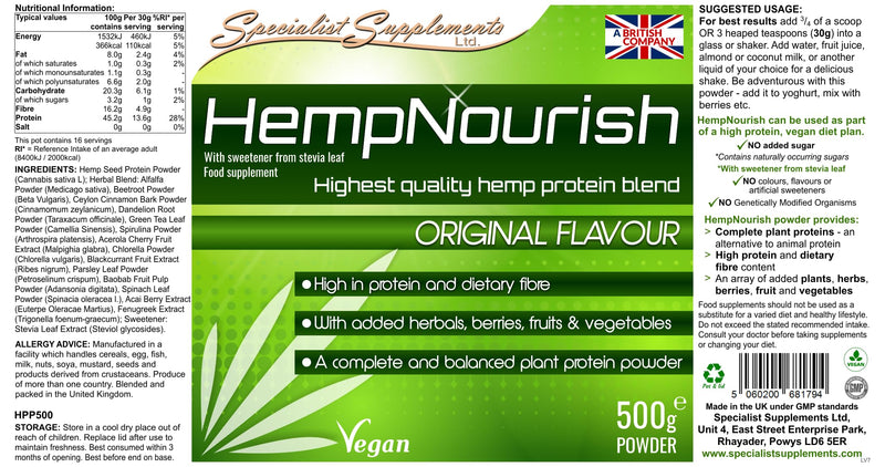 HempNourish Protein Powder 500g