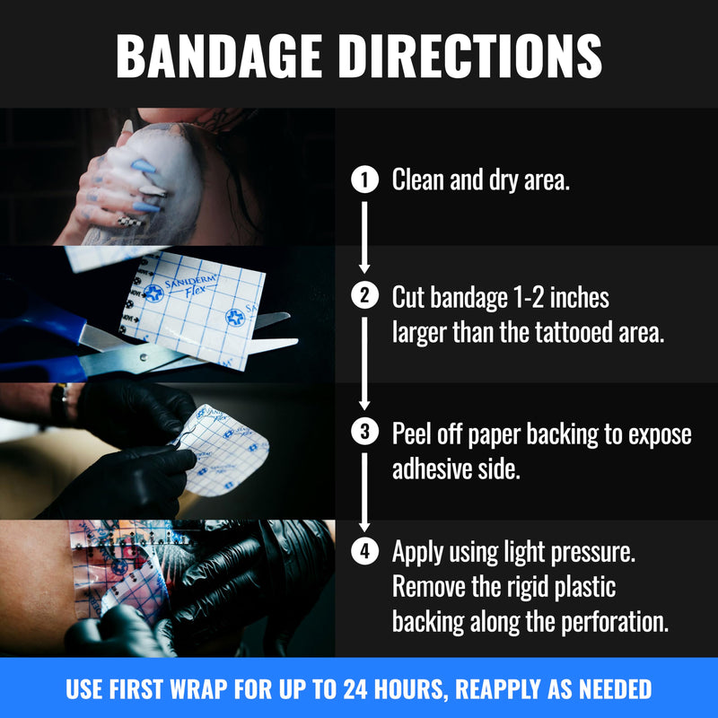 [Australia] - Saniderm Flex Tattoo Aftercare Bandage (New) (3 Sheets, 6 in x 8 in) ‚Äì Convenient, Faster Tattoo Healing and Protection ‚Äì Sterile, Waterproof, Ultra Flexible, Tatoo Aftercare Wrap ‚Äì Matte Finish 6" x 8" (3 Sheets) 