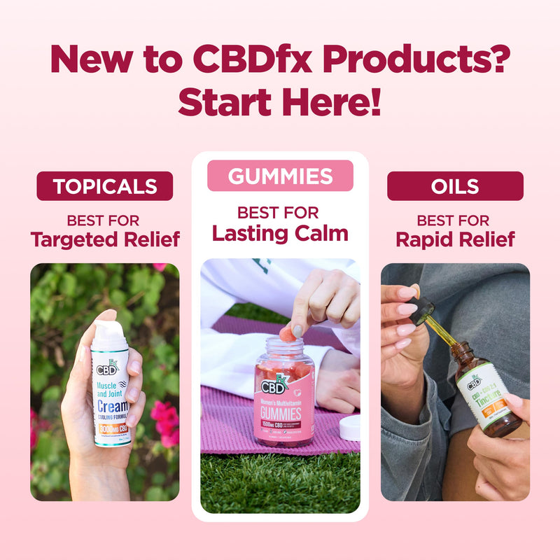 CBDfx 1500mg CBD High Strength Women's Multivitamin Vegan Gummies, Vitamin A, C, D3, E, B6, B12, Biotin, Calcium and Zinc 60x Bottle (30 Days)