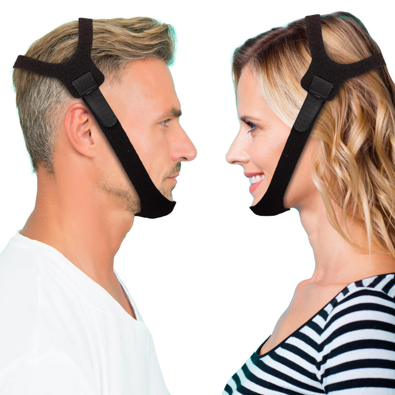 [Australia] - Chin Strap for Sleeping, CPAP Chin Strap, Anti Snoring, CPAP Chin Strap to Keep Mouth Closed, Adjustable, Breathable and Comfortable 