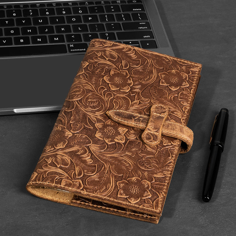 Genuine Leather Passport Holder Travel Bifold Wallet | For Men And Women Slim RFID Blocking Brown