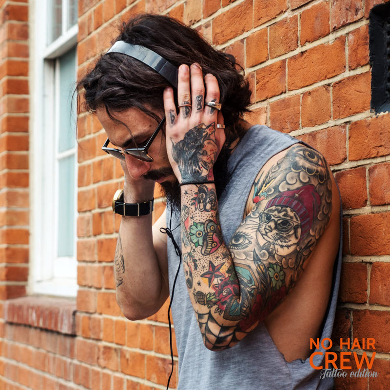 [Australia] - NO HAIR CREW Tattoo Edition Hair Removal Cream | Charcoal to Enhance Tattoo Colors (150 ml) 