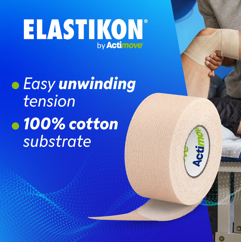 [Australia] - Soft Cotton Elastic Tape, Provides Mid-Level Compression and Support for Sprains, Strains, Muscle Injuries, Strong Adhesion - 1 in x 2.5 yd, 12 Rolls 