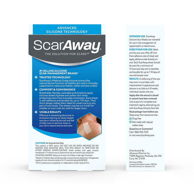 [Australia] - ScarAway Advanced Skincare Silicone Scar Sheets, Medical Grade Silicone Strips, No 1 Recommended Treatment for Surgical, Burn, Body, Acne, Hypertrophic & Keloid Scar Treatment, 8 Tan Reusable Sheets 8 Count 