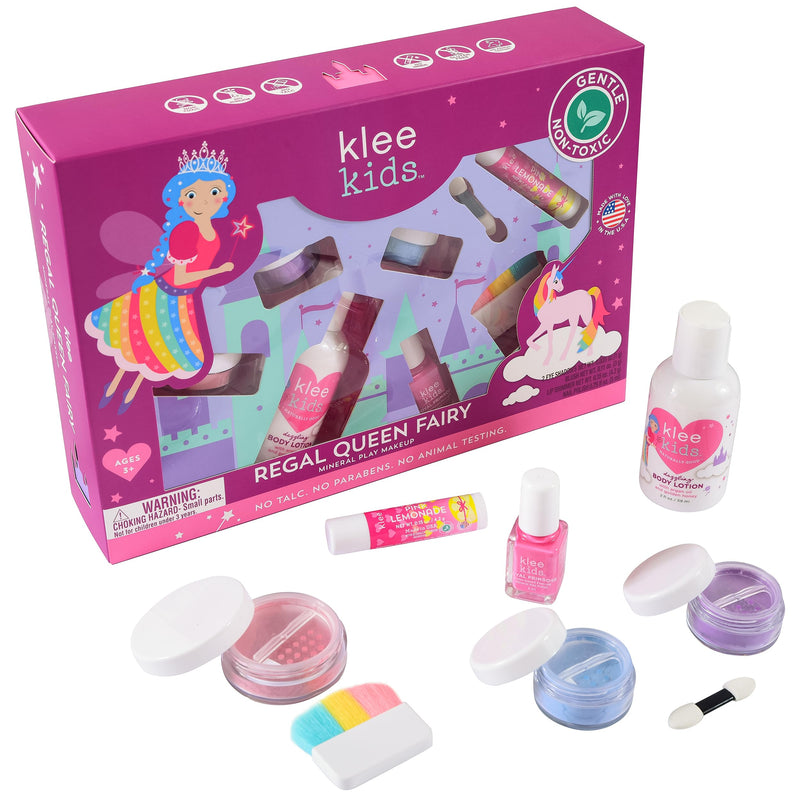 [Australia] - Klee Naturals Deluxe Mineral Play Makeup Kit. Gentle and Non-Toxic. Kid-Friendly. Made in USA. (Regal Queen Fairy) 