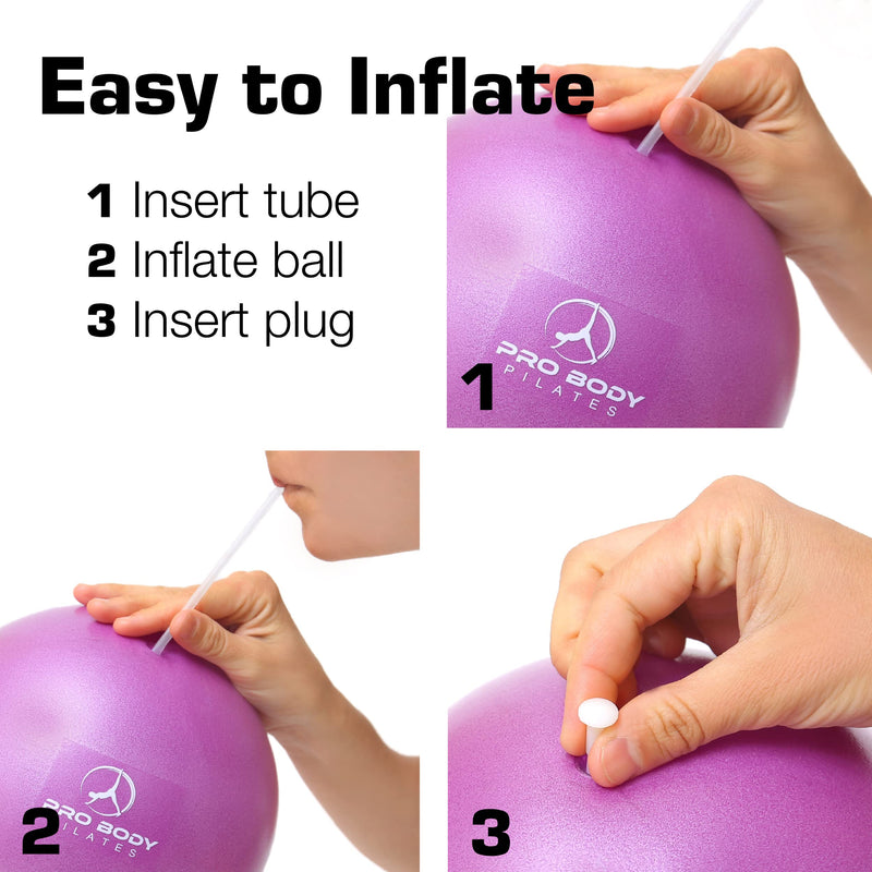 [Australia] - ProBody Pilates Ball Exercise Balls Physical Therapy, Small Exercise Ball for Between Knees, 9 Inch Core Ball, Stability Ball or Barre Ball for Rehab, Yoga, Physical Therapy Ball Yellow 