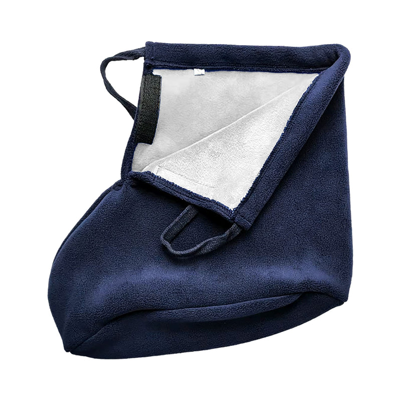 Winter Warm Cast Sock, Thick Fleece Foot Cast Cover - Below the Knee Toe Boot Cover, Protective and Washable Sleeve Wrap, Foot Warmer, Navy Blue S