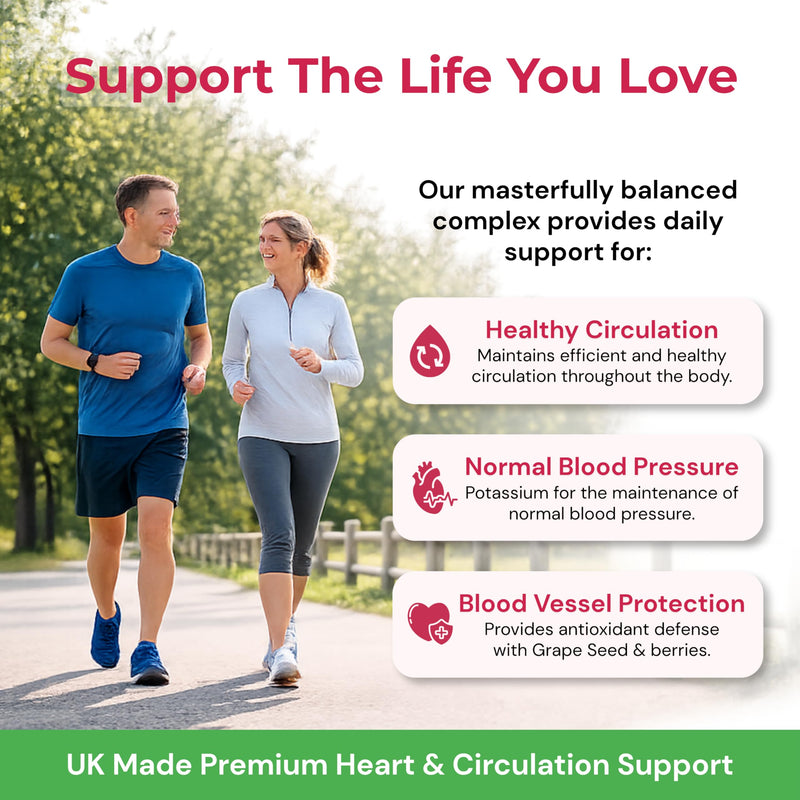 Strength & Spices Blood Pressure Aid Capsules – 17 Natural Ingredients incl. Beetroot, Hawthorn & Grape Seed – with Vitamin B1 & Magnesium – UK Made, Vegan, ISO Certified, 60 Capsules Refill