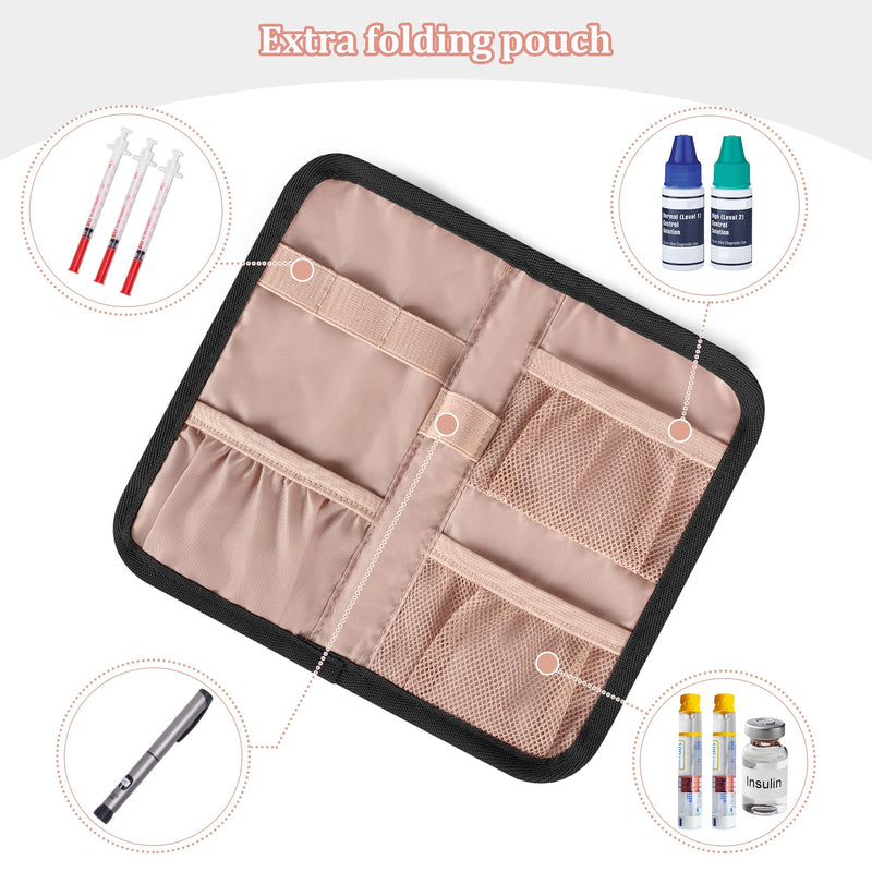[Australia] - YARWO diabetic bag, insulin pen bag, insulin bag for diabetes accessories, insulin cooler bag for on the go, travel bag for insulin, black 
