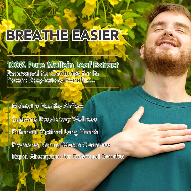 [Australia] - Mullein Leaf Extract, Mullein Leaf Drops, Mullein Drops For Lungs, Natural Mullein Extract, Supports lung cleansing and respiratory function for healthy breathing (1) 1 