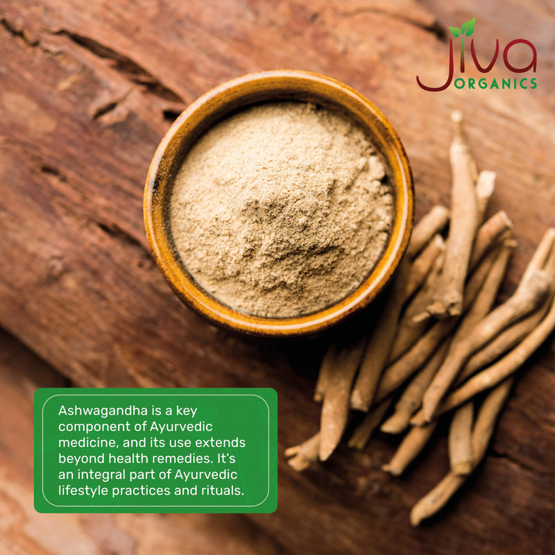 [Australia] - Jiva Organics Ashwagandha Root Powder 1.25 Pound (20oz) - Raw, Pure, NON-GMO, Lab Tested 
