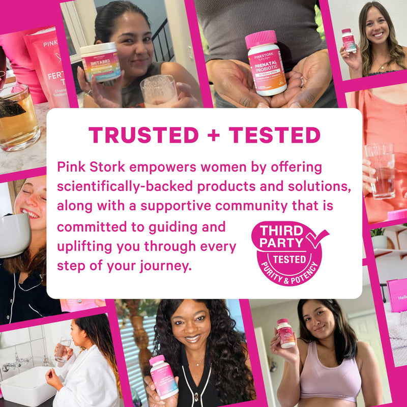 Pink Stork Postpartum Hair Loss Gummies, 60 Count | Biotin, Pantothenic Acid, Vitamin E, B6, B12, Breastfeeding-Friendly, Hair Growth + Regrowth Support