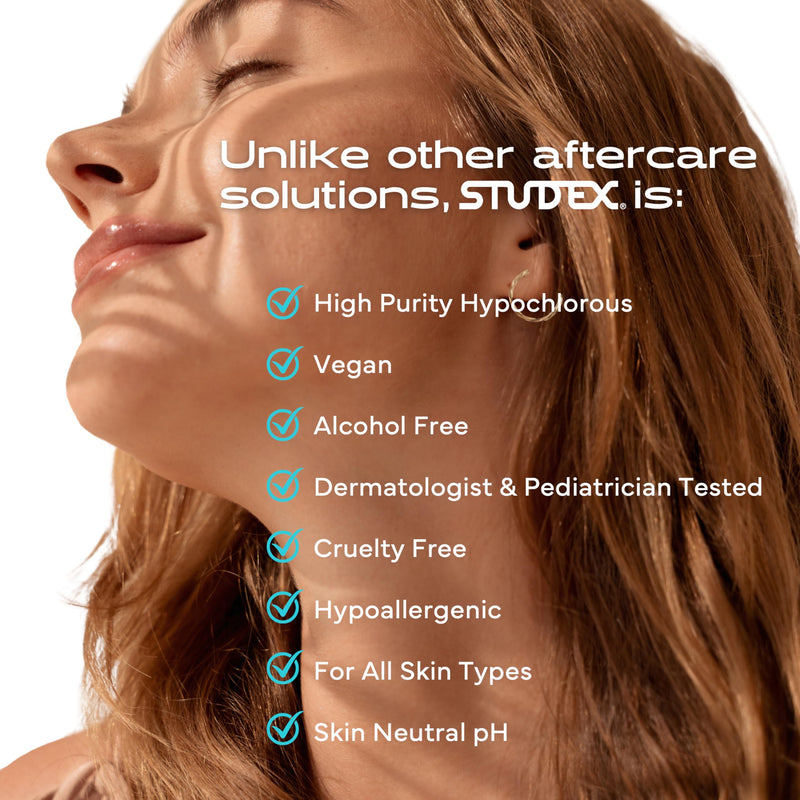 [Australia] - Studex Advanced 2-in-1 Piercing Aftercare & Cleanser – Hypochlorous Spray for Body and Ear Piercing, Hypoallergenic Formula for Sensitive Skin (Pack of 2) 3.4 Fl Oz (Pack of 2) 