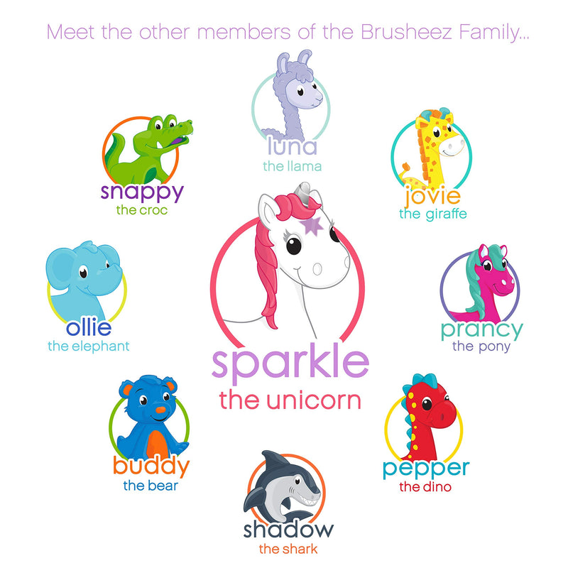 [Australia] - Brusheez® Electronic Toothbrush Replacement Brush Heads 2 Pack (Sparkle The Unicorn) Sparkle the Unicorn 
