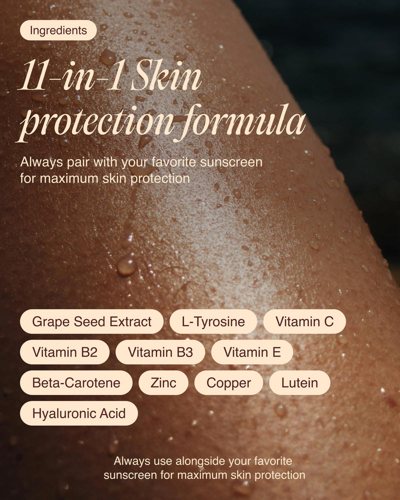 [Australia] - Golden Skin Tanning Supplement for Women & Men ‚Äì Potent Tanning Pills with Beta Carotene, Lutein & L-Tyrosine for Skin Health | Natural Antioxidant Supplement & Tanning Vitamins | 90 Vegan Capsules 
