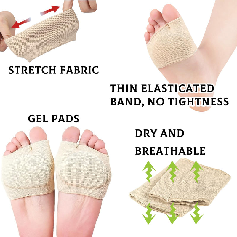 [Australia] - 2 pairs of metatarsal pads, forefoot pads, metatarsal pads, ball pads forefoot forefoot area with gel relief from metatarsalgia and foot pain prevention and improvement of plantar fasciitis 