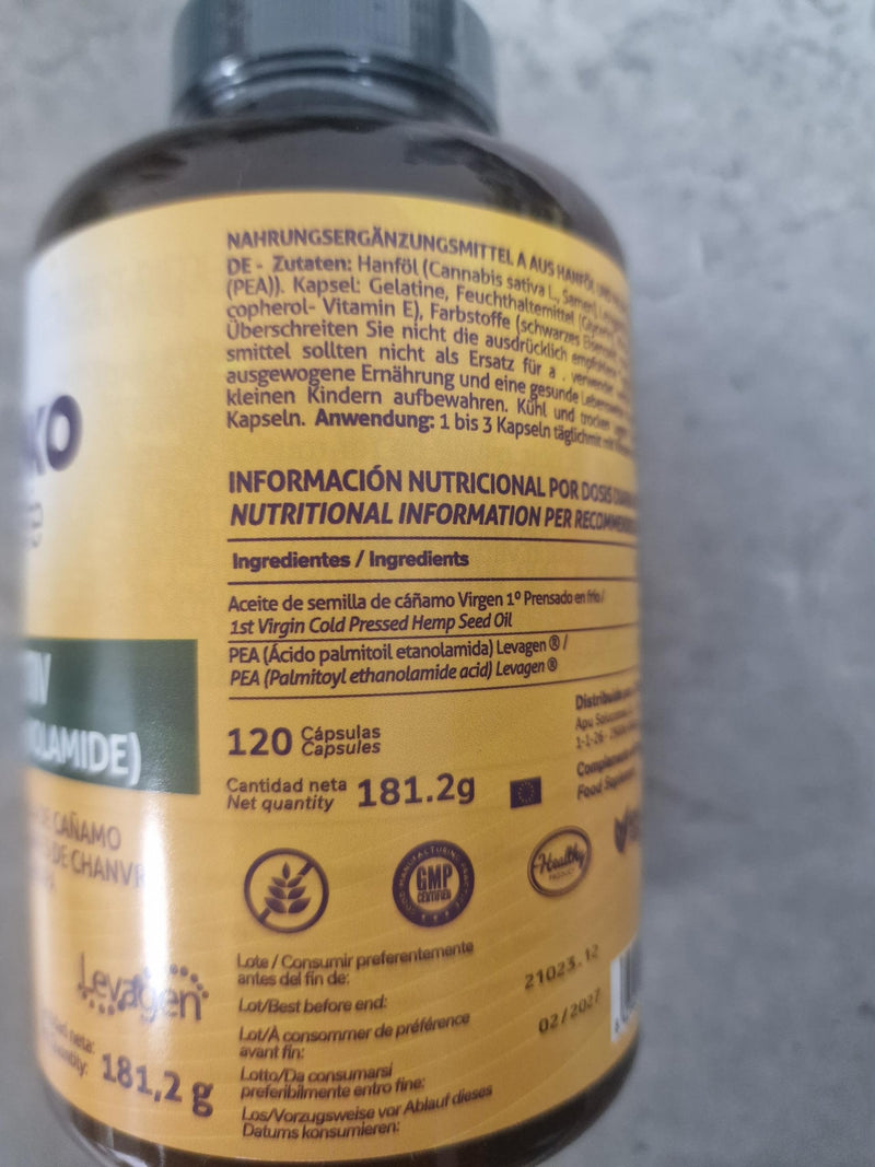 [Australia] - Kinoko Life PEA Palmitoylethanolamide 120 capsules. Gluten free 