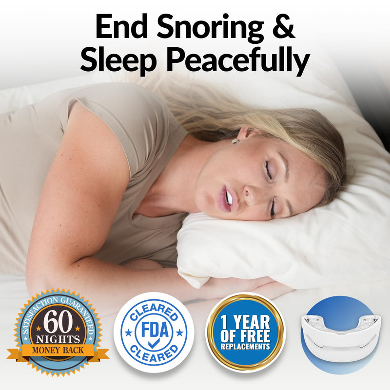 [Australia] - VitalSleep Anti-Snoring Mouthpiece, Women's Size – Adjustable, Custom-Fit Snoring Solution – Comfortable FDA-Cleared Sleep Aid for Better Rest – Made in The USA 