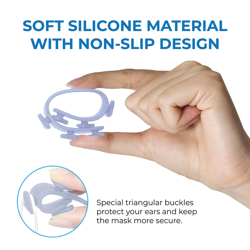 [Australia] - MASKT-EXT iMask Extender Straps by Adjustable Silicone Mask Extender Straps- Multiple Anti-Slip Hook Buckles, 10-Pack 
