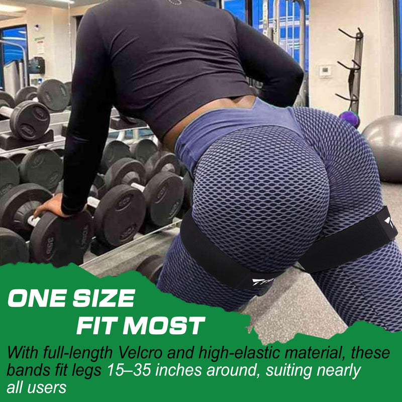 [Australia] - Occlusion Bands for Women Glutes & Hip Building, Blood Flow Restriction Bands BFR Bundle Booty Bands, Best Fabric Resistance Bands for Exercising Your Butt, Squat, Thigh, Fitness Black 