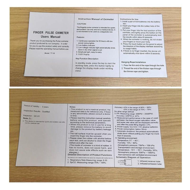 [Australia] - Fingertip Pulse Oximeter, 4 Data Pulse Oximeter with Respiratory, Respiration Rate Monitor, Oximeter for Sports Aviation Use Only (purple) 