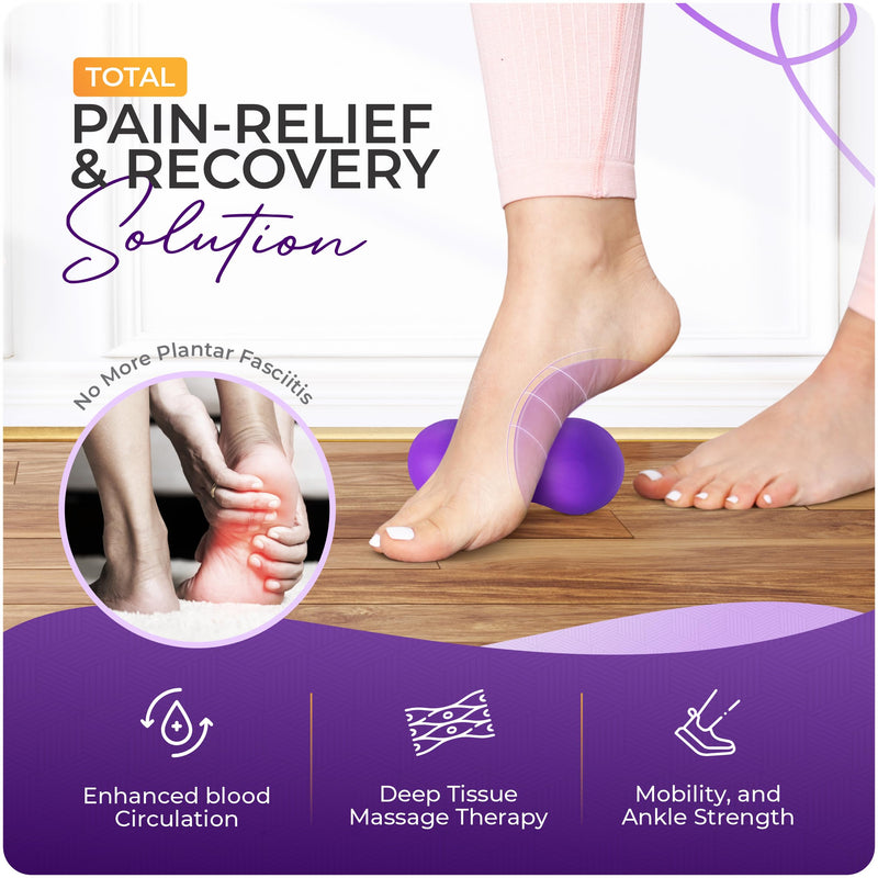 [Australia] - Ground Force Foot Roller 2 Pack – Portable Silicone Foot Massagers for Plantar Fasciitis, Heel Spurs, Arch & Heel Pain Relief, Neuropathy & Myofascial Release – Trigger Point & Recovery Tool 