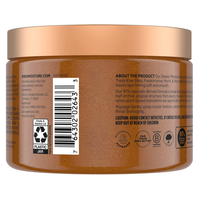 [Australia] - SheaMoisture Shea Sugar Body Scrub For Moisturize And Restore Dry Skin Raw Shea Butter Deeply Moisturizing Body Scrub With 24h Shea Moisture Nutrients 12 oz 