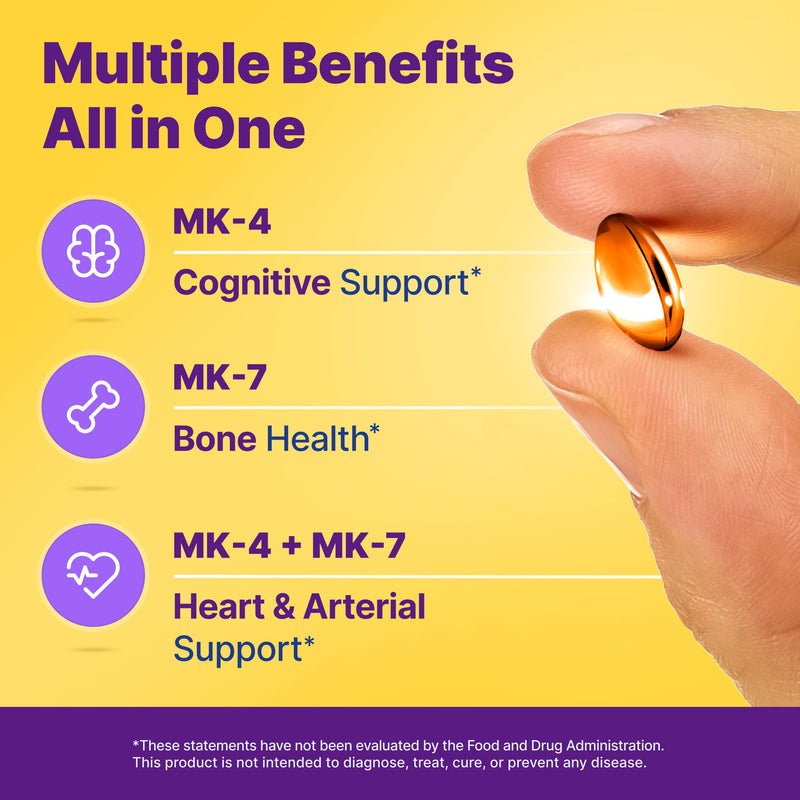 InnovixLabs Full Spectrum Vitamin K2 MK7 + MK4, 600 mcg (90 Softgels) | Vitamin K2 Supplement, Supports Heart & Bone Health, Trans Form MK-7 & MK-4, Adv. Calcium Support, Gluten Free, 90-Day Supply 90 Count (Pack of 1)