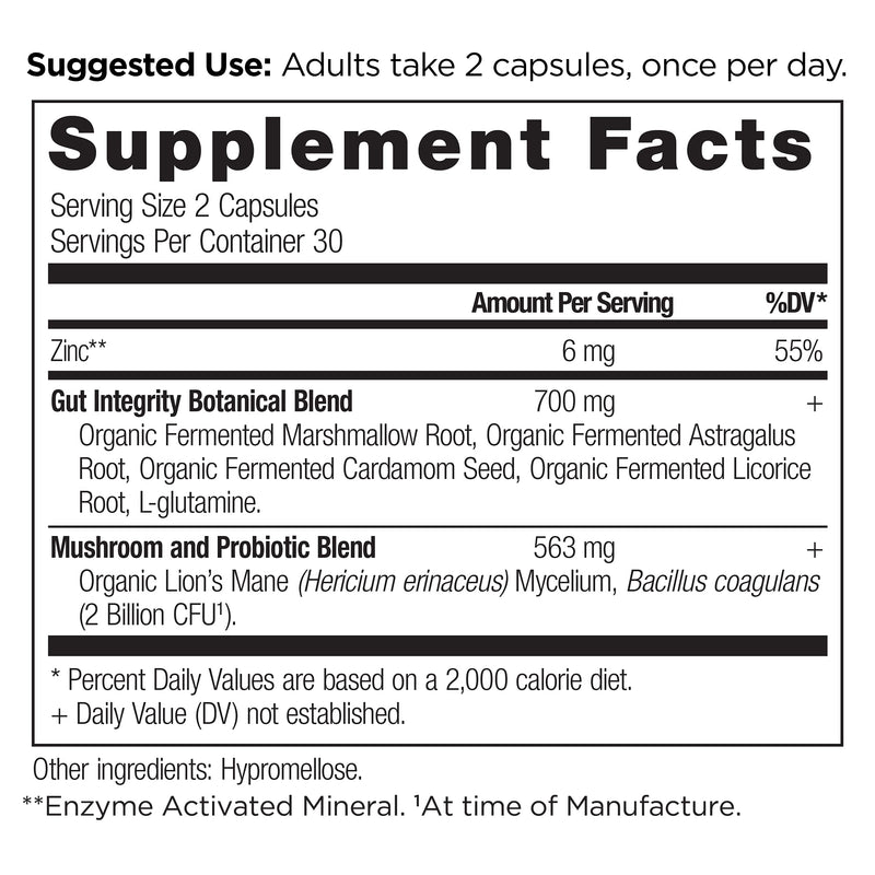 [Australia] - Ancient Nutrition Gut Health Supplement Leaky Gut Capsules, 60ctFormulated with Licorice Root, Astragalus, Marshmallow, and L-Glutamine, Gluten Free, Paleo and Keto Friendly, 60 Ct 