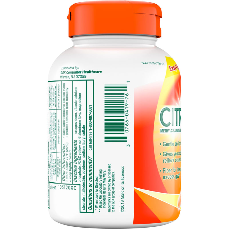 [Australia] - Citrucel Fiber Therapy Caplets for Irregularity, Easy to Swallow Methylcellulose , 180 Count 180 Count (Pack of 1) 