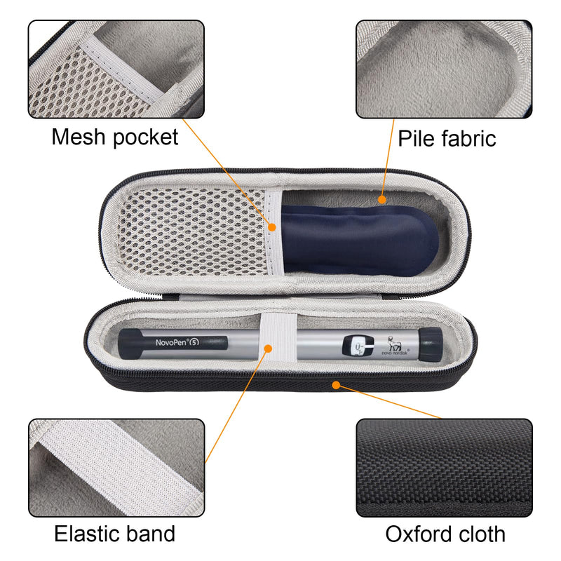 [Australia] - Insulin cooler bag with 2 ice packs, diabetic bag for diabetic utensils, safe and cold, medication diabetic cooler for travel, insulated travel bag for insulin and injection pen 