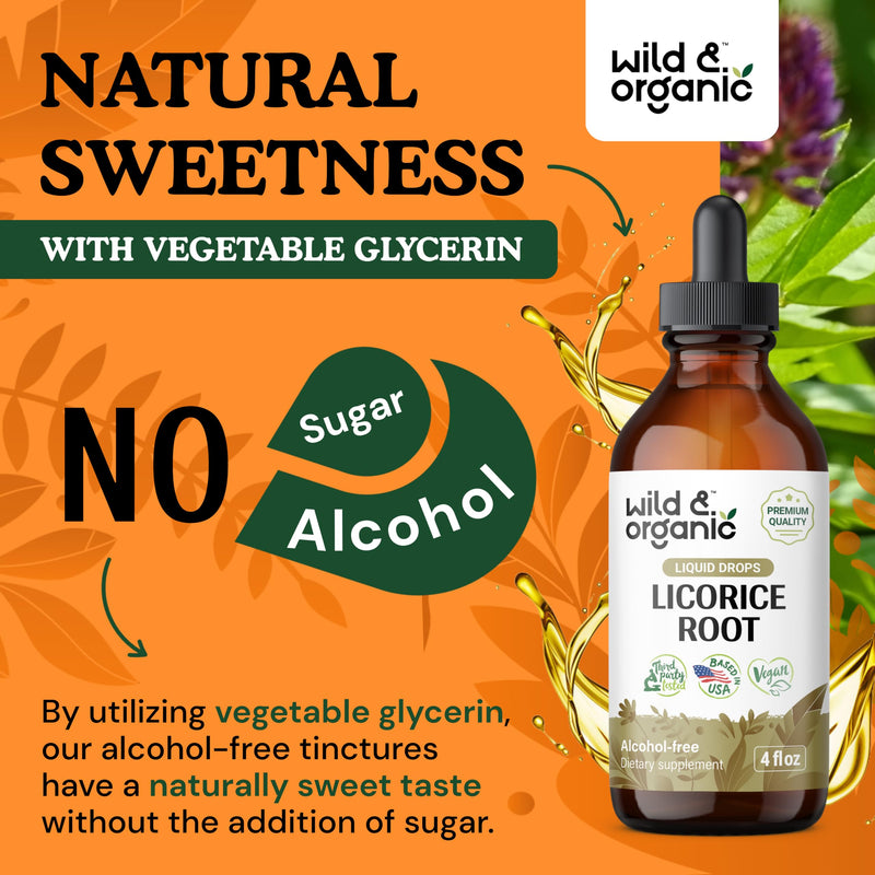 [Australia] - Licorice Root Liquid Extract - Organic Licorice Root Supplement for Respiratory Health & Digestion Support - Glycyrrhiza Glabra Tincture - Vegan, Alcohol Free Drops - 4 fl oz 