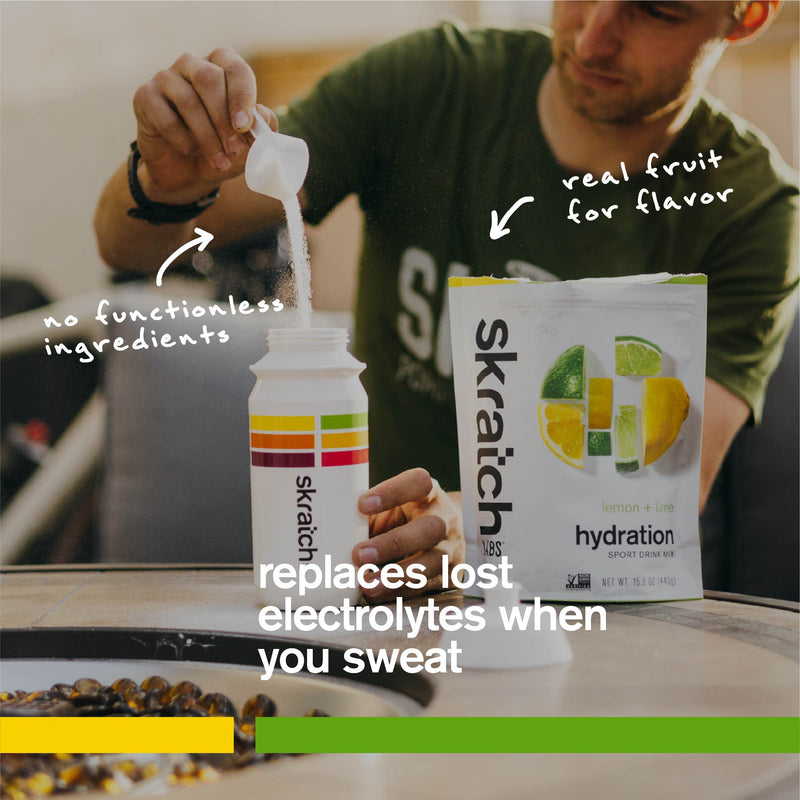 [Australia] - Skratch Labs Hydration Powder | Sport Drink Mix | Electrolytes Powder for Exercise, Endurance, and Performance | Lemon + Lime | 20 Servings | Non-GMO, Vegan, Kosher 20 Servings (Pack of 1) 