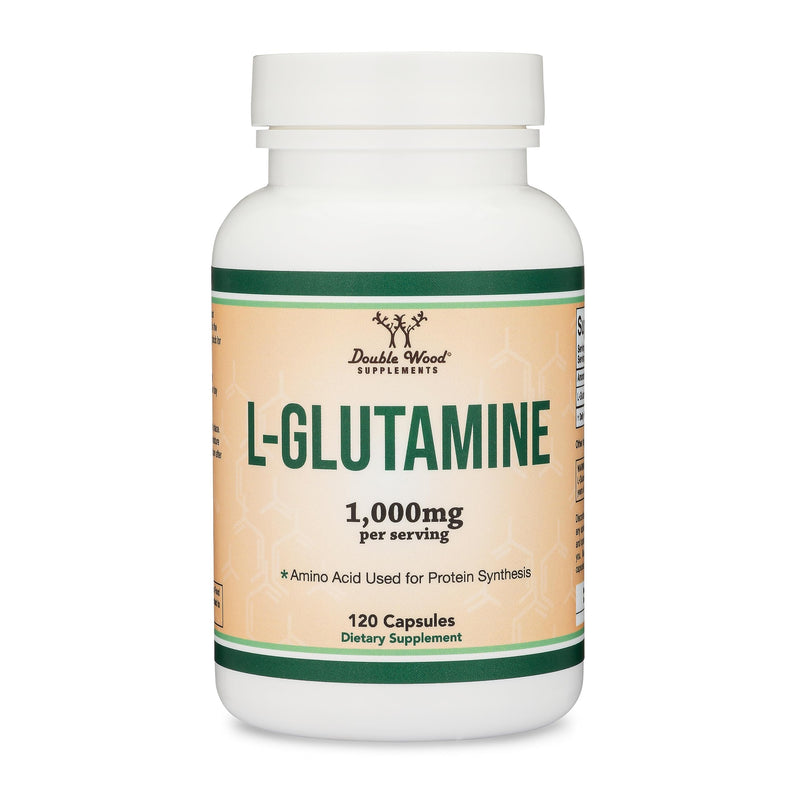 [Australia] - L Glutamine Capsules - No Fillers (1000mg Servings, 120 Capsules) Non-GMO, Gluten Free, Keto Safe, Vegan Friendly, Third Party Tested (for Endurance and Gut Health) by Double Wood 