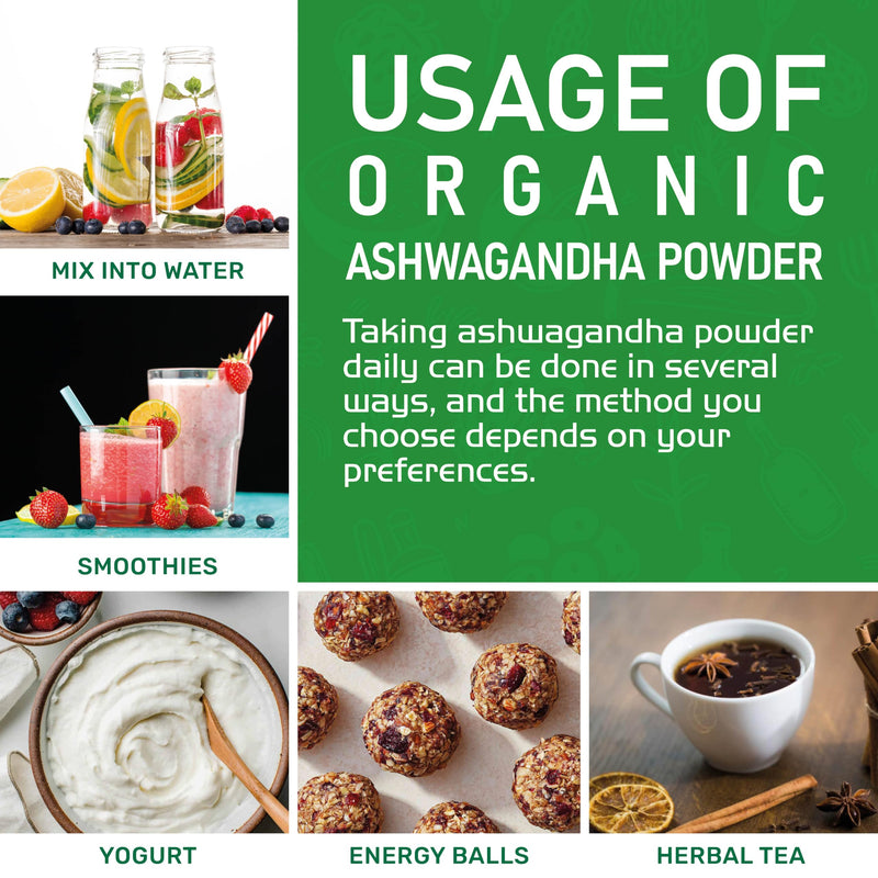 [Australia] - Jiva Organics Ashwagandha Root Powder 1.25 Pound (20oz) - Raw, Pure, NON-GMO, Lab Tested 