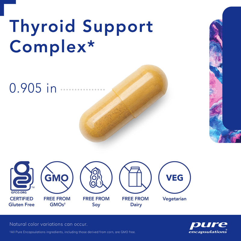 [Australia] - Pure Encapsulations Thyroid Support Complex - Supports Thyroid Health* - Antioxidant Infusion - with Ashwagandha & Iodine - Non-GMO & Vegetarian - 120 Capsules 120 Count (Pack of 1) 