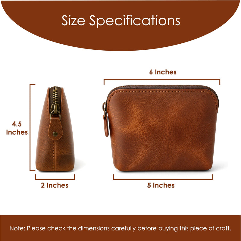 Gift for him and her, Gift for men and women, Christmas and New Year Gift, Leather Cosmetic Bag and Leather Toiletry Bag
