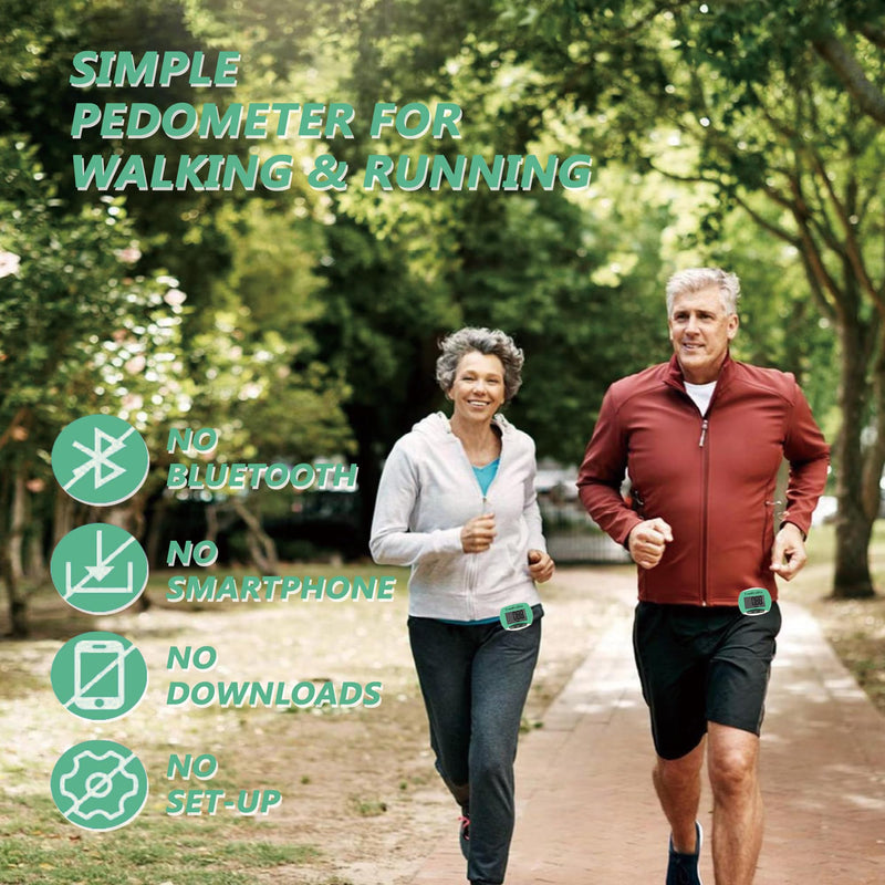 [Australia] - Pedometer for Walking Steps and Miles,Simple Step Counter Clip on Pedometer for Walking Steps and Miles Step Mile Tracker for Running Women Men Kids Seniors,TrenHivSto 