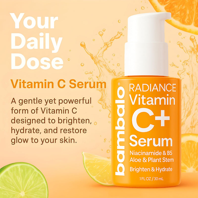Vitamin C Serum - Radiance Brightening Face Serum With Niacinamide, Retinol, Hyaluronic Acid, Aloe, B5 & Botanical Extracts - 1 FL OZ / 30ML Unscented Vitamin C 1 Fl Oz (Pack of 1)