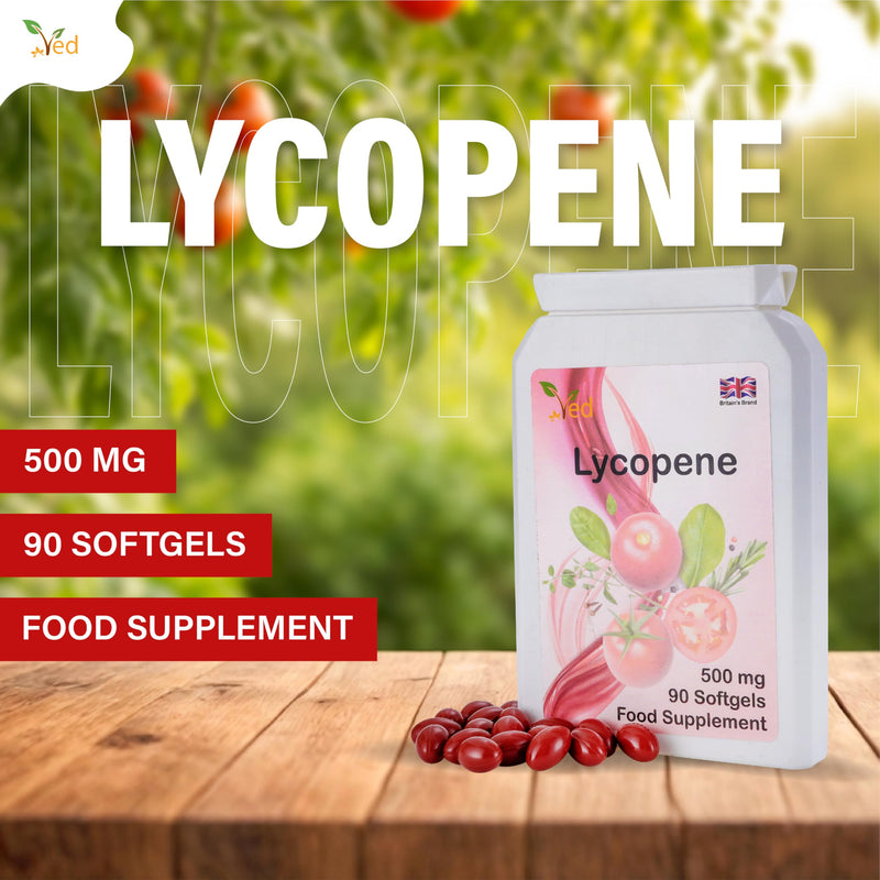 [Australia] - Ved Lycopene Supplement | Super strength, prostate and heart health | Super antioxidant | 500 mg x 90 soft capsules. 