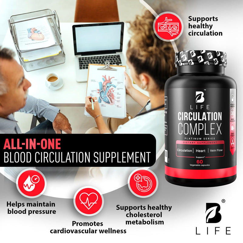 [Australia] - Circulation Support Supplement for Vein & Artery Health | Vascular Support with L-Arginine, Horse Chestnut & Butcher‚Äôs Broom | Promotes Healthy Leg Circulation & Vein Function | 60 Capsules 60 Count (Pack of 1) 
