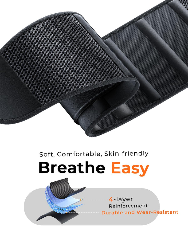 [Australia] - Medical-Grade Work Back Brace with Adjustable Shoulder Straps [Stronger Support & Breathable Mesh] Lower Back Support Belt for Men Women - Pain Relief for Lifting, Warehouse, Construction & Moving Black Large 