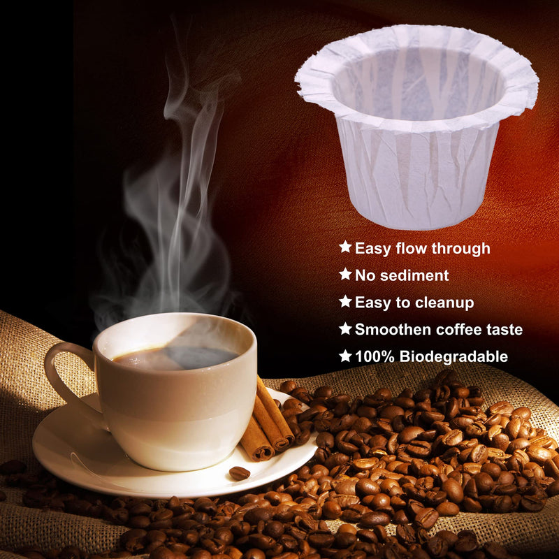 [Australia] - K Cup Filters,300 Count Disposable Coffee Paper Filters Compatible with Keurig Brewers Single Serve 1.0 and 2.0, Use with Reusable K Cup Coffee Pods Black box 300 Count 