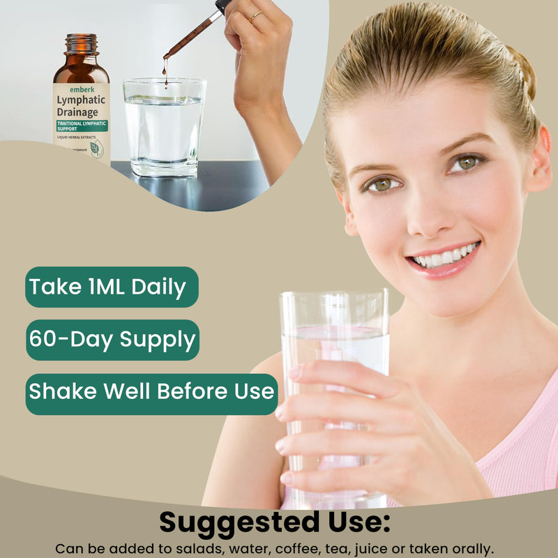[Australia] - Lymphatic Drainage Drops, 2000mg Herbal Blend with Elderberry & Echinacea Dandelion，– Supports Lymphatic Drainage, Immune System & Detox 2 fl oz (1pcs) 1pcs 