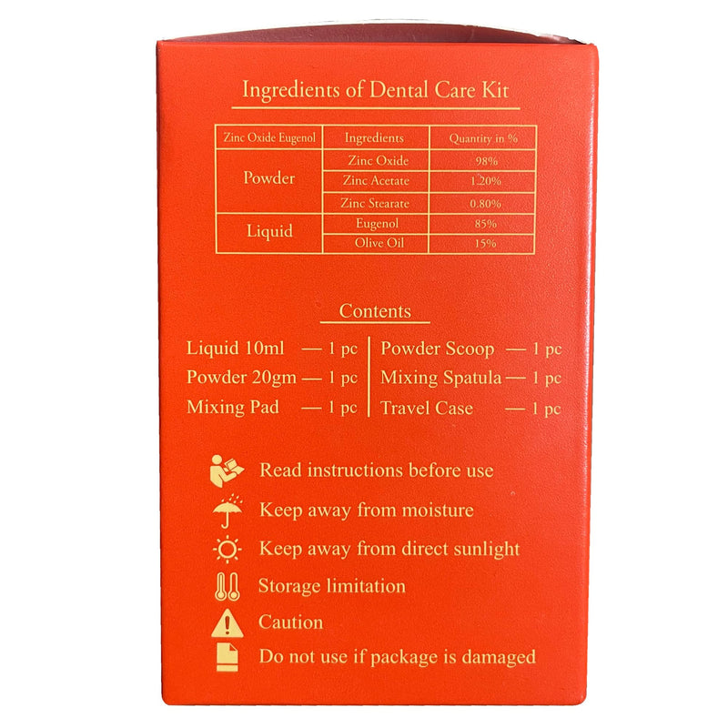 mastermedi Zinc Oxide Eugenol Cement Dental Care Kit Glue For Crowns & Bridges Filling