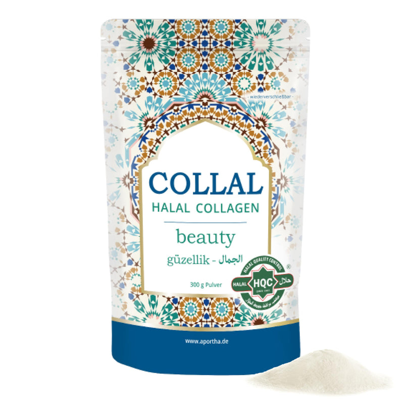 [Australia] - Collal® Halal Collagen - beauty - Premium Collagen Powder 300 g Doypack, beauty collagen powder with bioactive, halal-certified collagen peptides, 30 portions with very high bioavailability 