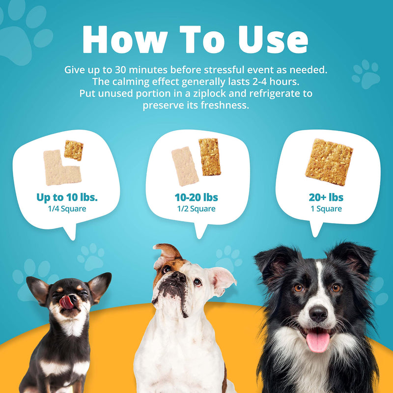Peanut Butter Chews - Anxiety Relief for Dogs - Natural Ingredients - No Hemp Calming Treats, 2 Oz - Pack of 12 12-pack - PawsPlanet Australia