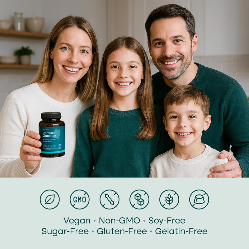 [Australia] - World's First Sugar-Free NAC Gummies, N-Acetyl Cysteine Supplement (MCT-Oil Coated for Absorption) NAC Supplement for Respiratory Health, Liver Detox & Cleanse, Kidney, Antioxidant Support, Vegan 60ct NAC Detox 