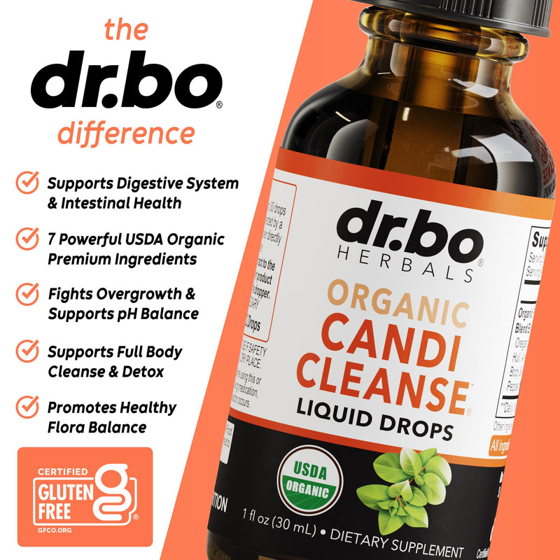 [Australia] - Candi Cleanse Support Supplement Drops - Organic Oregano Oil Drops Liquid & Black Walnut Wormwood - Extra Strength Overgrowth Balance Complex, Natural Oral Gut Cleanser Detox Health Supplements 1 oz 
